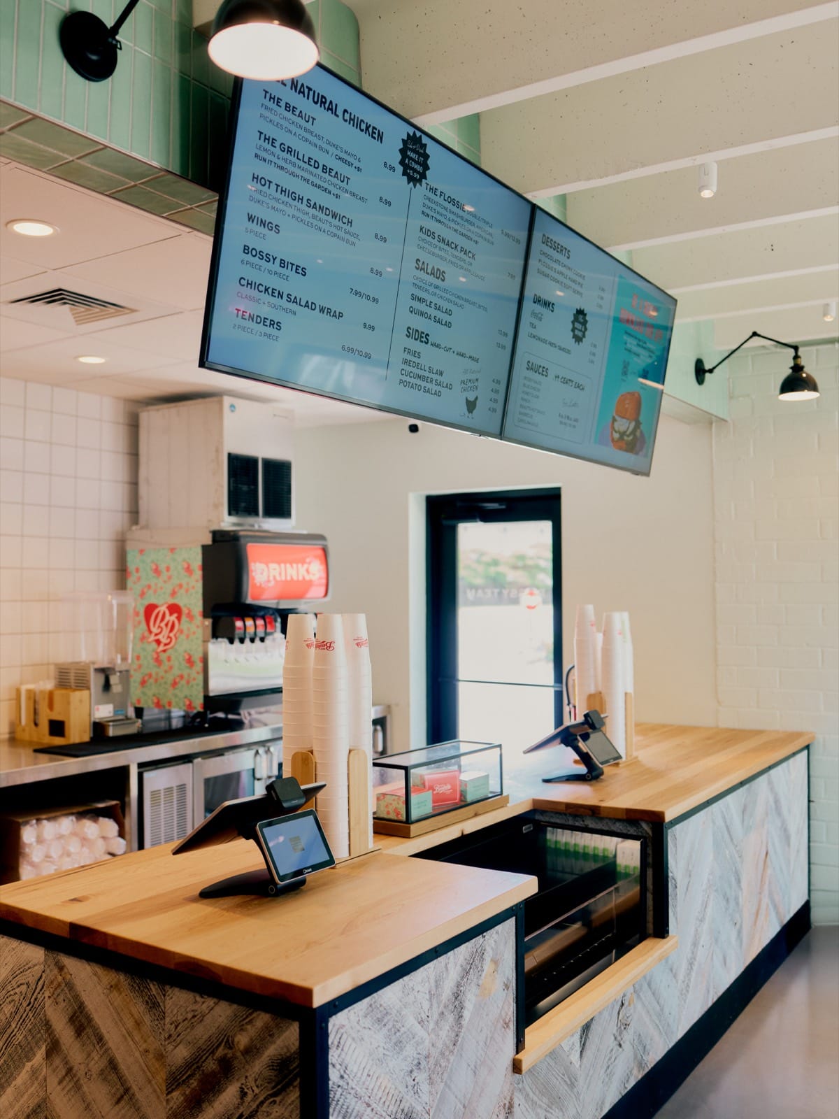 In the kitchen at Bossy Beaut's Chicken Shack